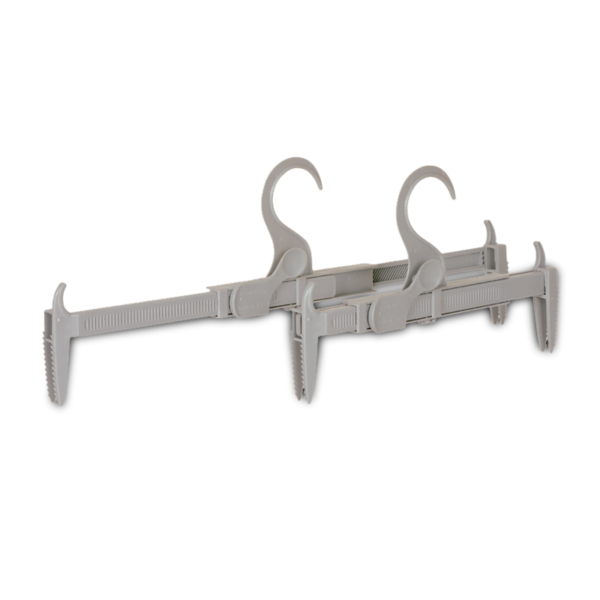 Reguleeritav riidepuu plastist 3D 100 tk.