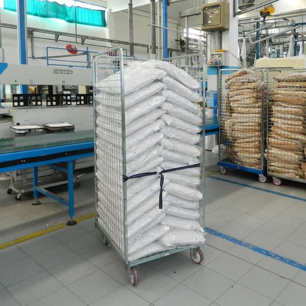 Konteiner 700X800X1800H, võrk 50x50, rattad Ø125X48,5 IN NY+PU 2, 2 x uks, mis avaneb 270° - Image 4