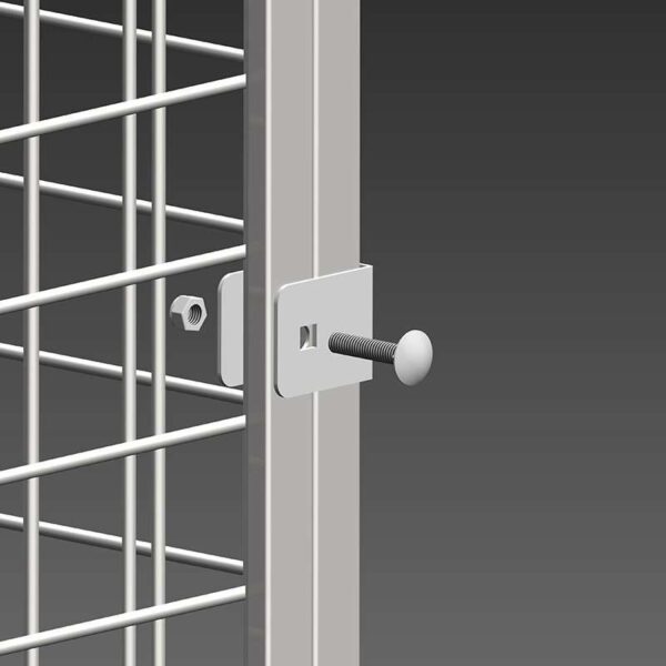 Konteiner 700X800X1800H, 2 ust avanevad 270 kraadi, võrgusilm 50X50, 2 pööravat ratast piduritega - Image 2