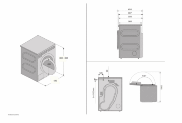 ASKO Kuivati Logic T409HS.W; "A+++", 9 kg, Must ekraan (LCD), Soojuspump, Aur, 14 prog, Valge - Image 2